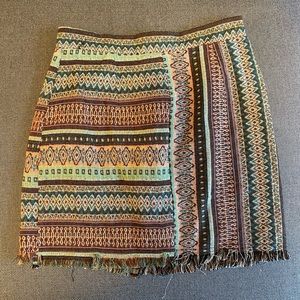 Aztec Print Skirt
